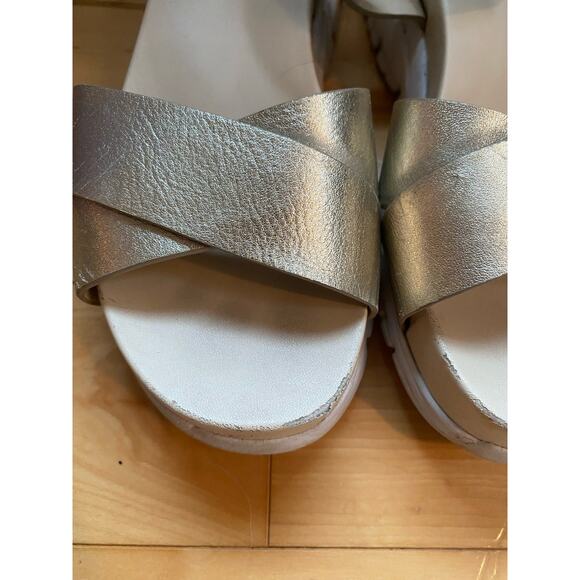 Cole Haan Zero Grand Gold Leather Sandals Size 6 - Picture 5 of 7